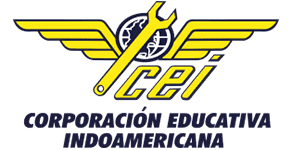 Logo de la Corporación Educativa Indoamericana (CEI), aliado institucional de FUNCA.